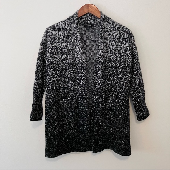 Athleta Cardigan Sweater Women’s Size Small Cashmere Wool Blend Gray Ombré Long - Picture 1 of 9